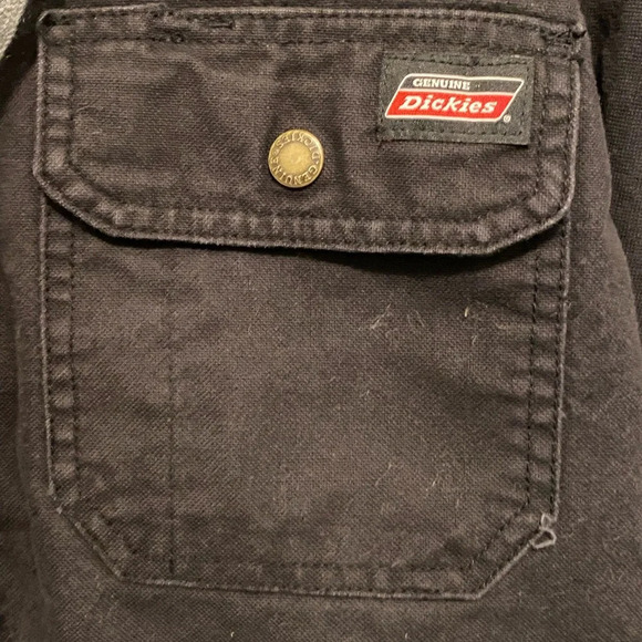 Dickies workmen long sleeve canvas Utility shacket jacket small black hoodie - Picture 2 of 8
